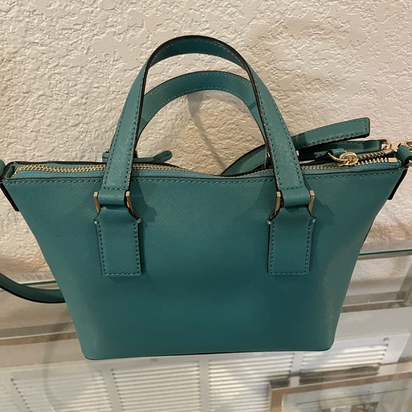 Kate Spade crossbody teal blue green handbag. - Picture 2 of 5